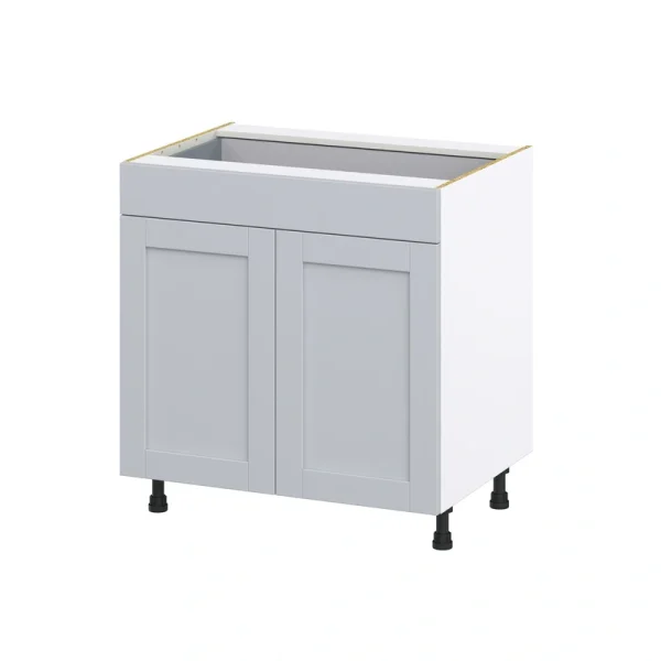 Hugo&Borg Charlesberg 33-in W x 34.5-in H x 24-in D Gray 1-Drawer Base Fully Assembled Cabinet (Recessed Panel Shaker Style)