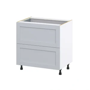 Hugo&Borg Charlesberg 33-in W x 34.5-in H x 24-in D Gray 3-Drawer Base Fully Assembled Cabinet (Recessed Panel Style) T726920771