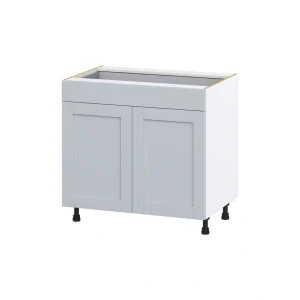 Hugo&Borg Charlesberg 36-in W x 34.5-in H x 24-in D Gray 1-Drawer Base Fully Assembled Cabinet (Flat Panel Shaker Style) T726919908