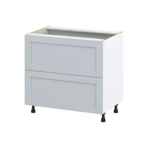 Hugo&Borg Charlesberg 36-in W x 34.5-in H x 24-in D Gray 2-Drawer Base Fully Assembled Cabinet T726919926