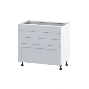 Hugo&Borg Charlesberg 36-in W x 34.5-in H x 24-in D Gray 4-Drawer Base Fully Assembled Cabinet