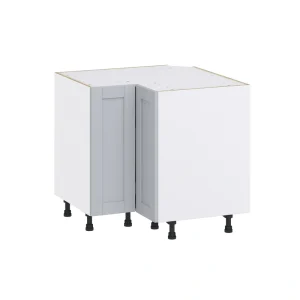 Hugo&Borg Charlesberg 36-in W x 34.5-in H x 36-in D Gray Lazy Susan Corner Base Fully Assembled Cabinet (Flat Panel Shaker Style)
