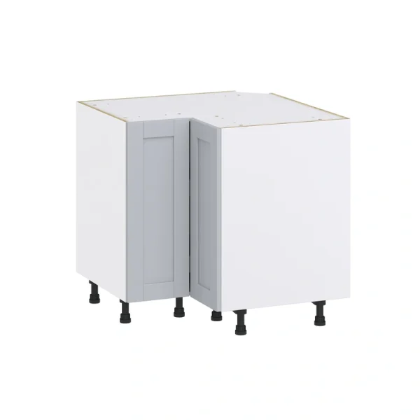 Hugo&Borg Charlesberg 36-in W x 34.5-in H x 36-in D Gray Lazy Susan Corner Base Fully Assembled Cabinet (Flat Panel Shaker Style)