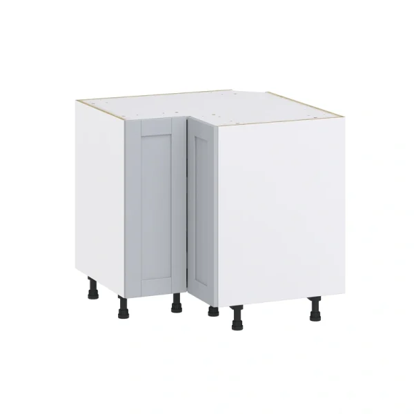 Hugo&Borg Charlesberg 36-in W x 34.5-in H x 36-in D Gray Lazy Susan Corner Base Fully Assembled Cabinet (Recessed Panel Shaker Style)