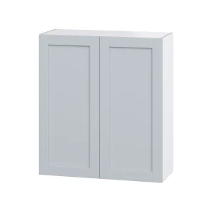 Hugo&Borg Charlesberg 36-in W x 40-in H x 14-in D Gray Wall Fully Assembled Cabinet (Recessed Panel Shaker Door Style)