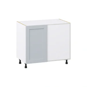 Hugo&Borg Charlesberg 39-in W x 34.5-in H x 24-in D Gray Blind Corner Base Fully Assembled Cabinet (Flat Panel Shaker Style) T726919893