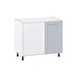 Hugo&Borg Charlesberg 39-in W x 34.5-in H x 24-in D Gray Blind Corner Base Fully Assembled Cabinet (Flat Panel Shaker Style) T726920162