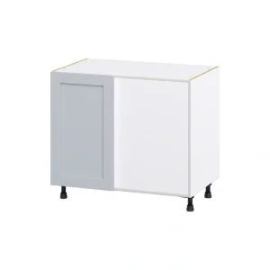 Hugo&Borg Charlesberg 39-in W x 34.5-in H x 25-in D Gray Blind Corner Base Fully Assembled Cabinet (Recessed Panel Shaker Style)