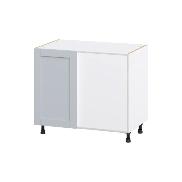 Hugo&Borg Charlesberg 39-in W x 34.5-in H x 25-in D Gray Blind Corner Base Fully Assembled Cabinet (Recessed Panel Shaker Style)