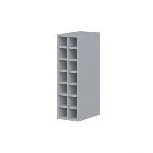 Hugo&Borg Charlesberg 9-in W x 30-in H x 14-in D Gray Open Cube Organizer Wall Fully Assembled Cabinet (Recessed Panel Style)