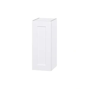 Hugo&Borg Jolie 12-in W x 30-in H x 14-in D Warm White Wall Fully Assembled Cabinet (Flat Panel Shaker Door Style)