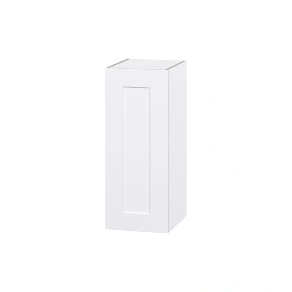 Hugo&Borg Jolie 12-in W x 30-in H x 14-in D Warm White Wall Fully Assembled Cabinet (Flat Panel Shaker Door Style)