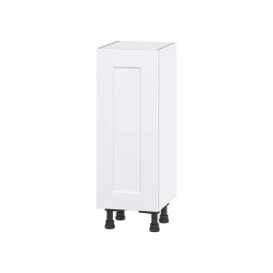 Hugo&Borg Jolie 12-in W x 34.5-in H x 14-in D Warm White Base Fully Assembled Cabinet (Flat Panel Shaker Door Style)