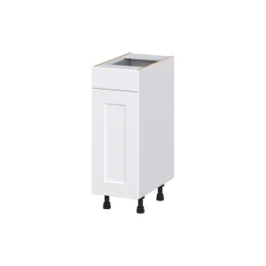 Hugo&Borg Jolie 12-in W x 34.5-in H x 21-in D Warm White 1-Drawer Base Fully Assembled Cabinet (Recessed Panel Shaker Style)
