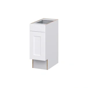 Hugo&Borg Jolie 12-in W x 34.5-in H x 24-in D Warm White 1-Drawer Base Fully Assembled Cabinet (Recessed Panel Shaker Style)