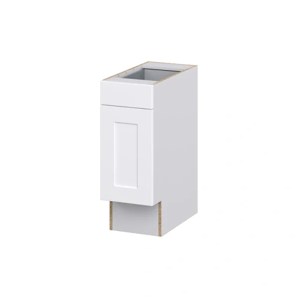 Hugo&Borg Jolie 12-in W x 34.5-in H x 24-in D Warm White 1-Drawer Base Fully Assembled Cabinet (Recessed Panel Shaker Style)