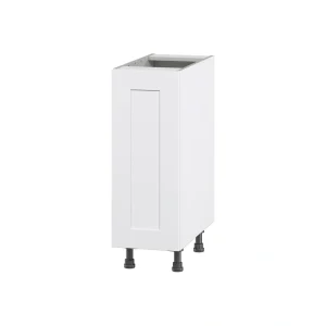 Hugo&Borg Jolie 12-in W x 34.5-in H x 24-in D Warm White Base Fully Assembled Cabinet (Flat Panel Shaker Door Style)