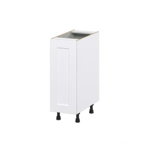 Hugo&Borg Jolie 12-in W x 34.5-in H x 25-in D Warm White 1-Drawer Pull-out Cabinet Base Fully Assembled Cabinet (Recessed Panel Style) T726919692