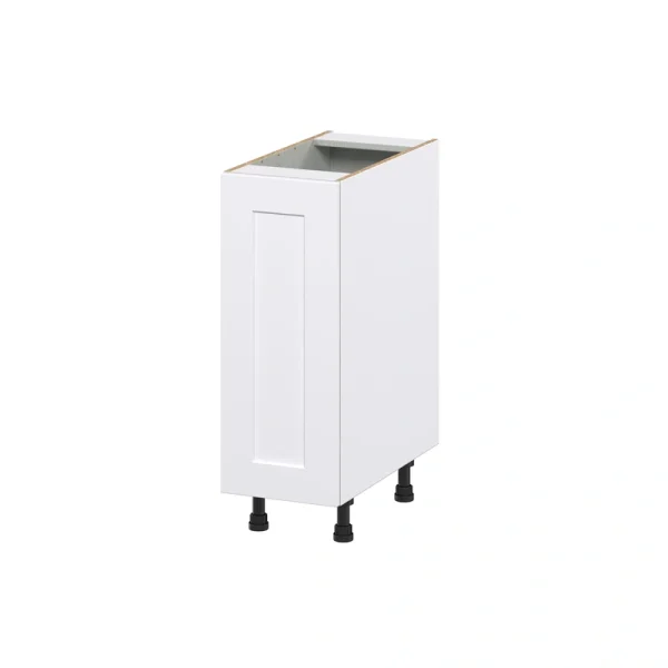 Hugo&Borg Jolie 12-in W x 34.5-in H x 25-in D Warm White 1-Drawer Pull-out Cabinet Base Fully Assembled Cabinet (Recessed Panel Style) T726919692