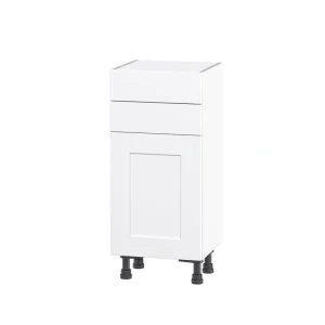 Hugo&Borg Jolie 15-in W x 34.5-in H x 14-in D Warm White 2-Drawers Base Fully Assembled Cabinet (Flat Panel Shaker Style)