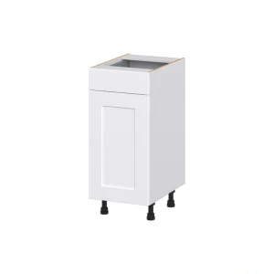 Hugo&Borg Jolie 15-in W x 34.5-in H x 21-in D Warm White 1-Drawer Base Fully Assembled Cabinet (Recessed Panel Shaker Style)