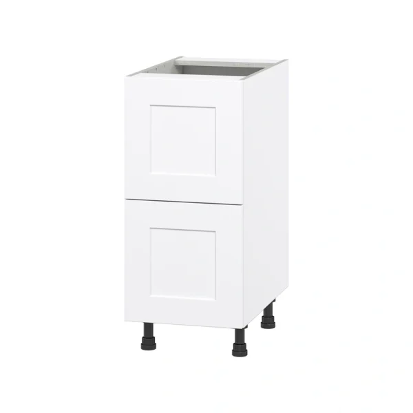 Hugo&Borg Jolie 15-in W x 34.5-in H x 24-in D Warm White 2-Drawer Base Fully Assembled Cabinet T726919674