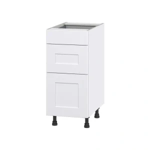 Hugo&Borg Jolie 15-in W x 34.5-in H x 24-in D Warm White 3-Drawer Base Fully Assembled Cabinet T726919665