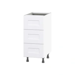 Hugo&Borg Jolie 15-in W x 34.5-in H x 24-in D Warm White 3-Drawer Base Fully Assembled Cabinet T726919667