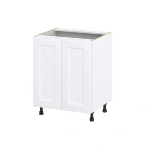Hugo&Borg Jolie 27-in W x 34.5-in H x 24-in D Warm White Sink Base Fully Assembled Cabinet (Recessed Panel Shaker Style)