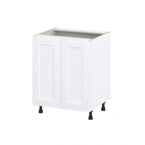 Hugo&Borg Jolie 27-in W x 34.5-in H x 24-in D Warm White Sink Base Fully Assembled Cabinet (Recessed Panel Shaker Style)