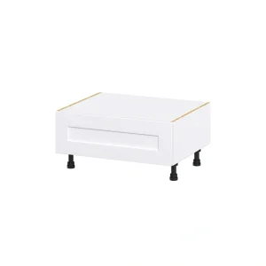 Hugo&Borg Jolie 30-in W x 14.5-in H x 24-in D Warm White 1-Drawer Base Fully Assembled Cabinet