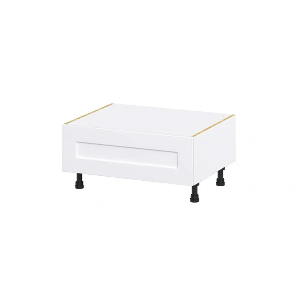 Hugo&Borg Jolie 30-in W x 14.5-in H x 24-in D Warm White 1-Drawer Base Fully Assembled Cabinet