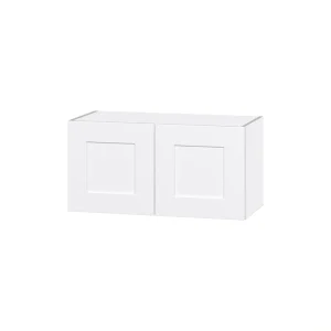 Hugo&Borg Jolie 30-in W x 15-in H x 14-in D Warm White Wall Fully Assembled Cabinet (Flat Panel Shaker Door Style) T726919590