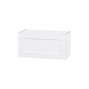 Hugo&Borg Jolie 30-in W x 15-in H x 14-in D Warm White Wall Fully Assembled Cabinet (Flat Panel Shaker Door Style) T726921318