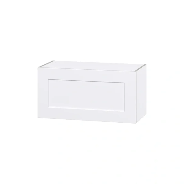 Hugo&Borg Jolie 30-in W x 15-in H x 14-in D Warm White Wall Fully Assembled Cabinet (Flat Panel Shaker Door Style) T726921318
