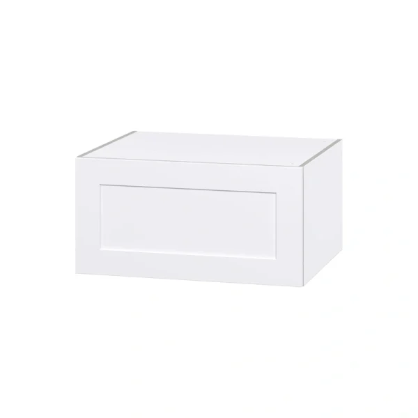 Hugo&Borg Jolie 30-in W x 15-in H x 24-in D Warm White Wall Fully Assembled Cabinet (Flat Panel Shaker Door Style)