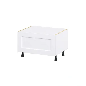 Hugo&Borg Jolie 30-in W x 19.5-in H x 24-in D Warm White 1-Drawer Base Fully Assembled Cabinet