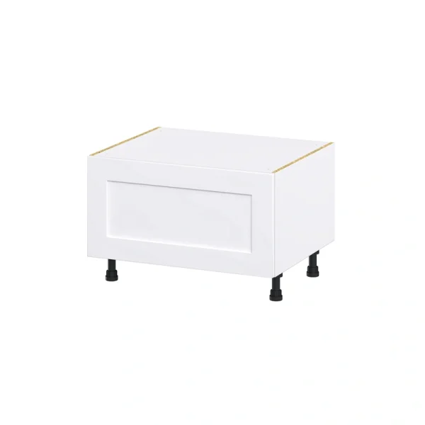 Hugo&Borg Jolie 30-in W x 19.5-in H x 24-in D Warm White 1-Drawer Base Fully Assembled Cabinet