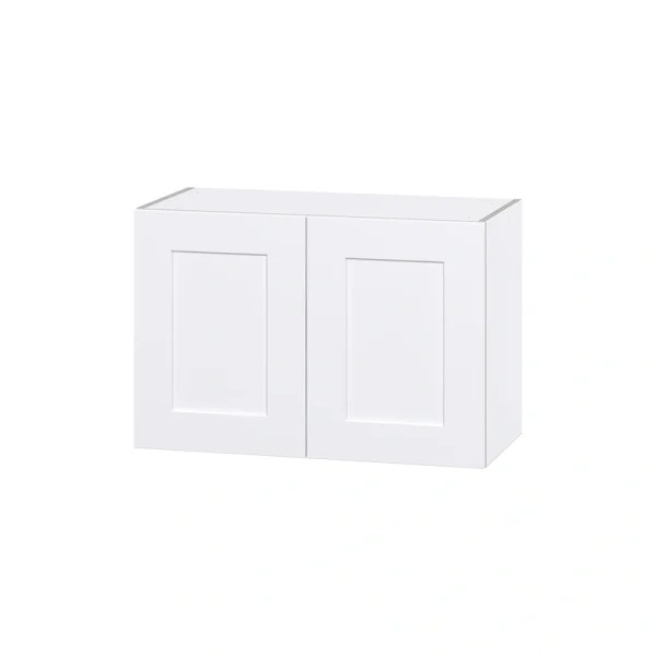Hugo&Borg Jolie 30-in W x 20-in H x 14-in D Warm White Wall Fully Assembled Cabinet (Flat Panel Shaker Door Style)