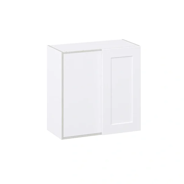 Hugo&Borg Jolie 30-in W x 30-in H x 14-in D Warm White Wall Fully Assembled Cabinet (Recessed Panel Shaker Door Style)