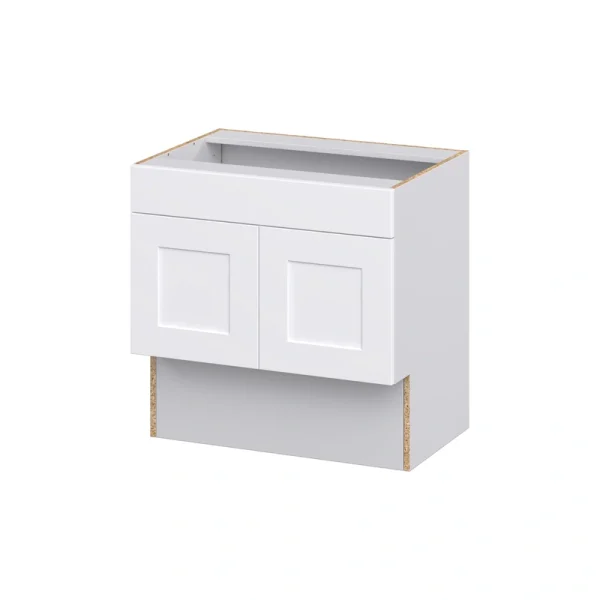 Hugo&Borg Jolie 30-in W x 30-in H x 21-in D Warm White Base Fully Assembled Cabinet (Recessed Panel Shaker Door Style)