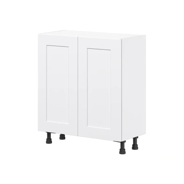 Hugo&Borg Jolie 30-in W x 34.5-in H x 14-in D Warm White Base Fully Assembled Cabinet (Flat Panel Shaker Door Style)