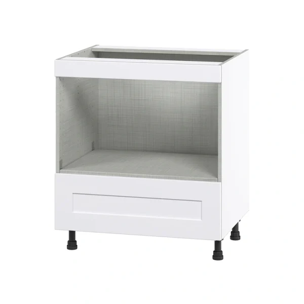 Hugo&Borg Jolie 30-in W x 34.5-in H x 24-in D Warm White 1-Drawer Base Fully Assembled Cabinet