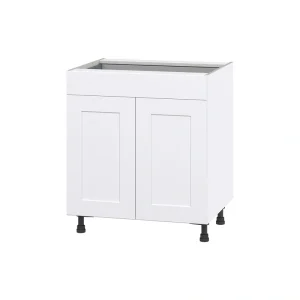 Hugo&Borg Jolie 30-in W x 34.5-in H x 24-in D Warm White 1-Drawer Base Fully Assembled Cabinet (Flat Panel Shaker Style) T726921194