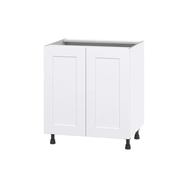 Hugo&Borg Jolie 30-in W x 34.5-in H x 24-in D Warm White 3-Drawers Base Fully Assembled Cabinet (Flat Panel Shaker Style)
