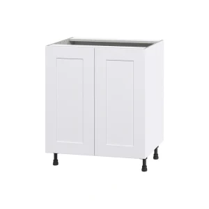 Hugo&Borg Jolie 30-in W x 34.5-in H x 24-in D Warm White Sink Base Fully Assembled Cabinet (Flat Panel Shaker Style) T726919592
