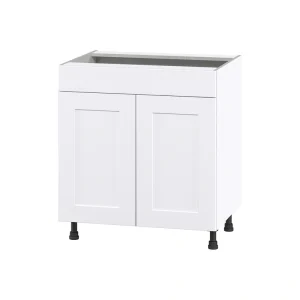 Hugo&Borg Jolie 30-in W x 34.5-in H x 24-in D Warm White Sink Base Fully Assembled Cabinet (Flat Panel Shaker Style) T726919595