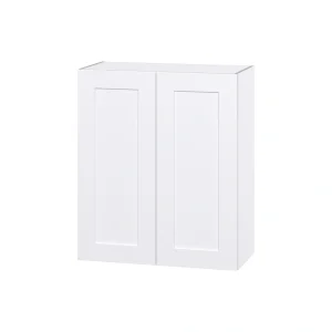 Hugo&Borg Jolie 30-in W x 35-in H x 14-in D Warm White Wall Fully Assembled Cabinet (Flat Panel Shaker Door Style)