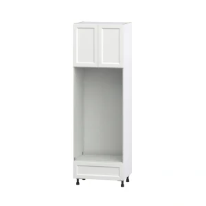 Hugo&Borg Riviera 30-in W x 94.5-in H x 24-in D Bright White 1-Drawer Single or Double Oven Pantry Fully Assembled Cabinet (Recessed Panel Shaker Style)