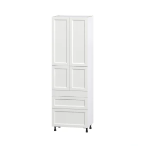 Hugo&Borg Riviera 30-in W x 94.5-in H x 24-in D Bright White 5-Drawers Pantry Fully Assembled Cabinet (Recessed Panel Shaker Style)